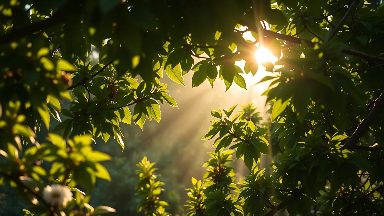Abeto verde e exuberante