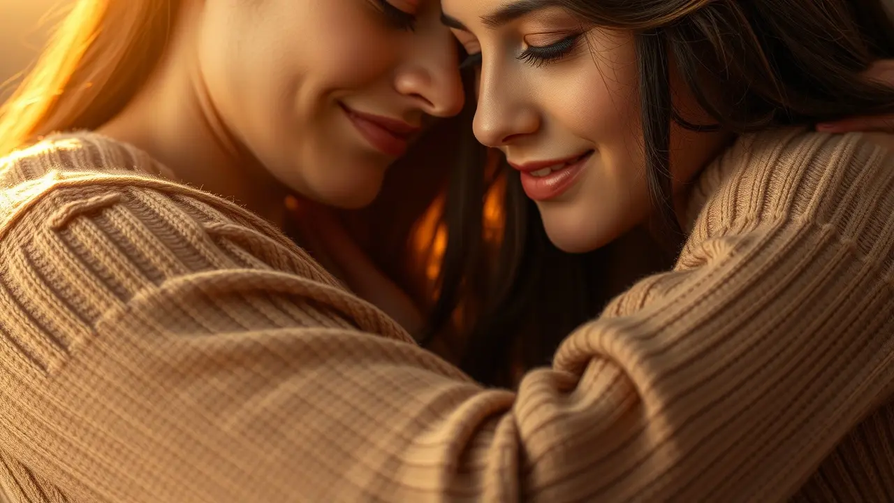 Significado de Sonhar com Abraço: Descubra as Mensagens Ocultas Duas pessoas se abraçando com carinho e afeto