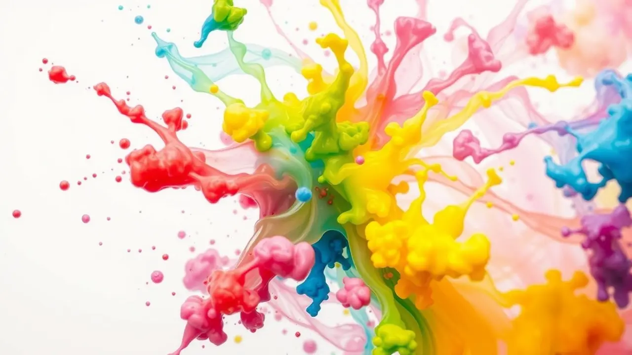 Esponja colorida absorvendo aquarela