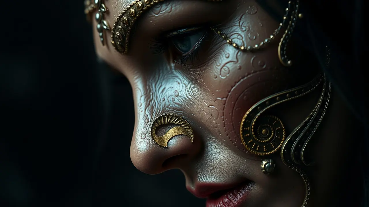 Adaga antiga com detalhes intrincados