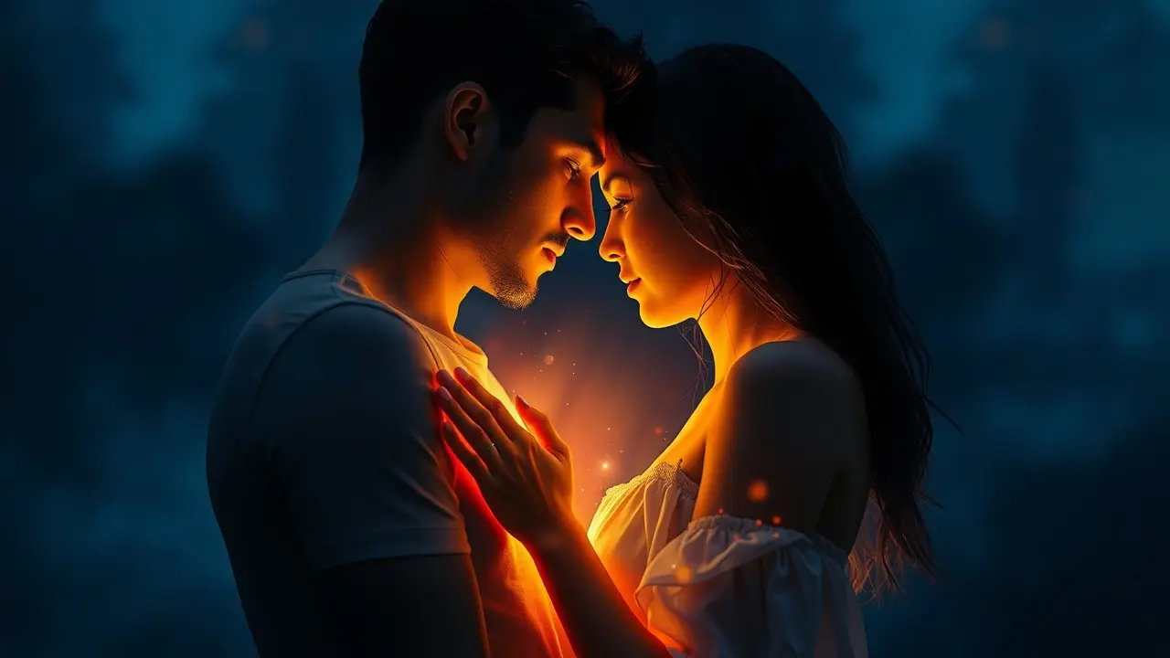 Sonho com afeto, abraço luminoso