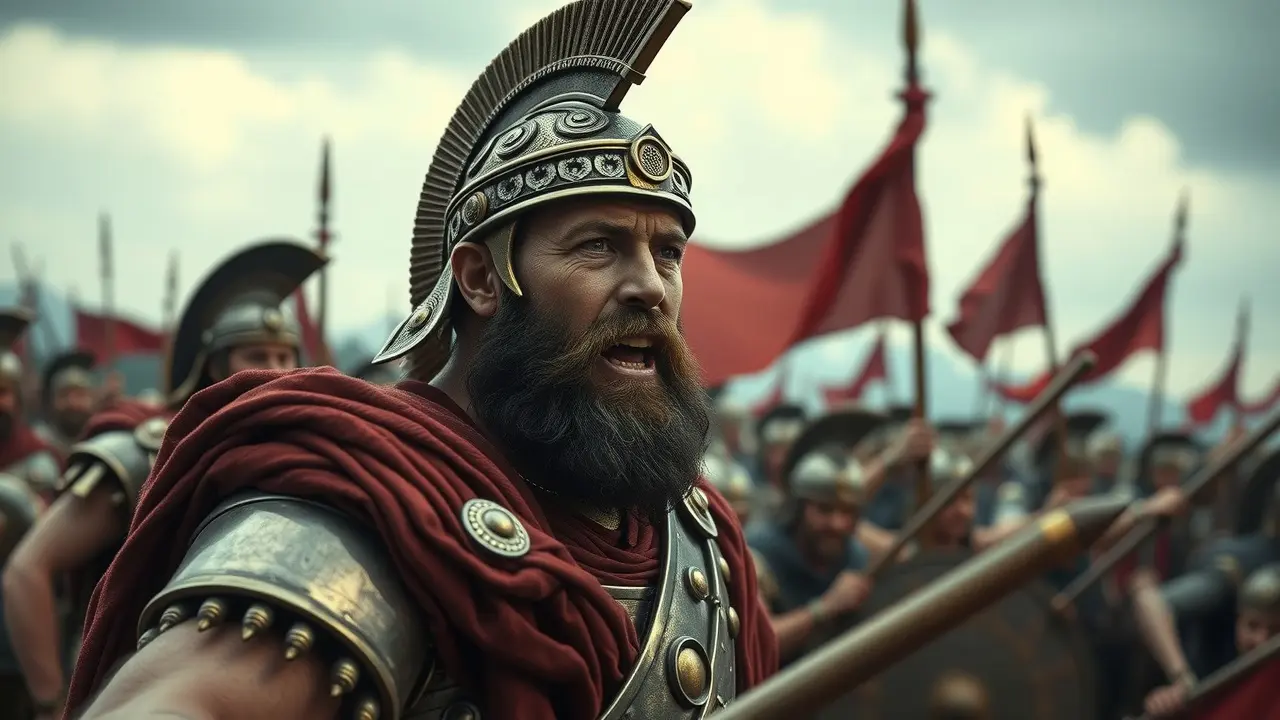 Sonhar com Agamemnon: Descubra os Significados e Interpretações Agamemnon liderando exército em sonho