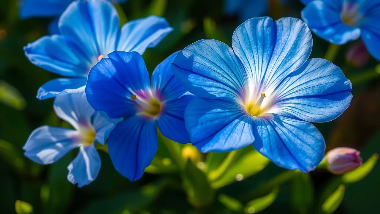 Flores de agapanto azul em detalhe