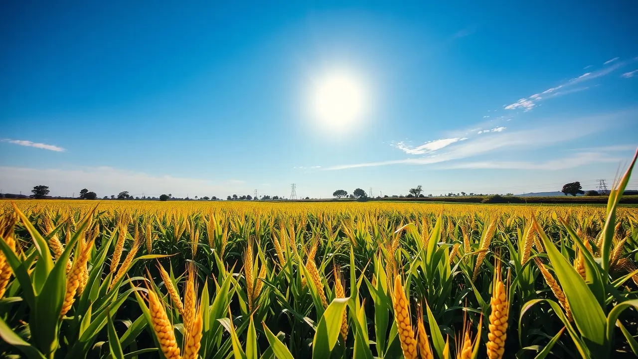 Campo de trigo em agosto