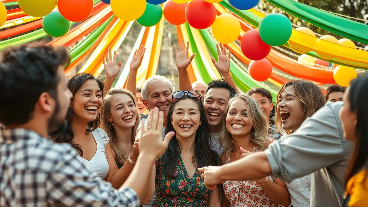 Sonhar com Agrupamento: Descubra os Significados e Interpretações Multidão alegre celebrando