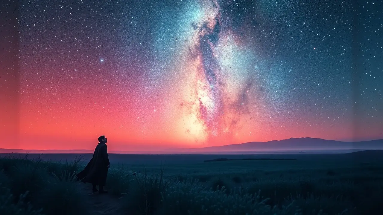 Ilustração de um campo nebuloso simbolizando a busca em sonhos