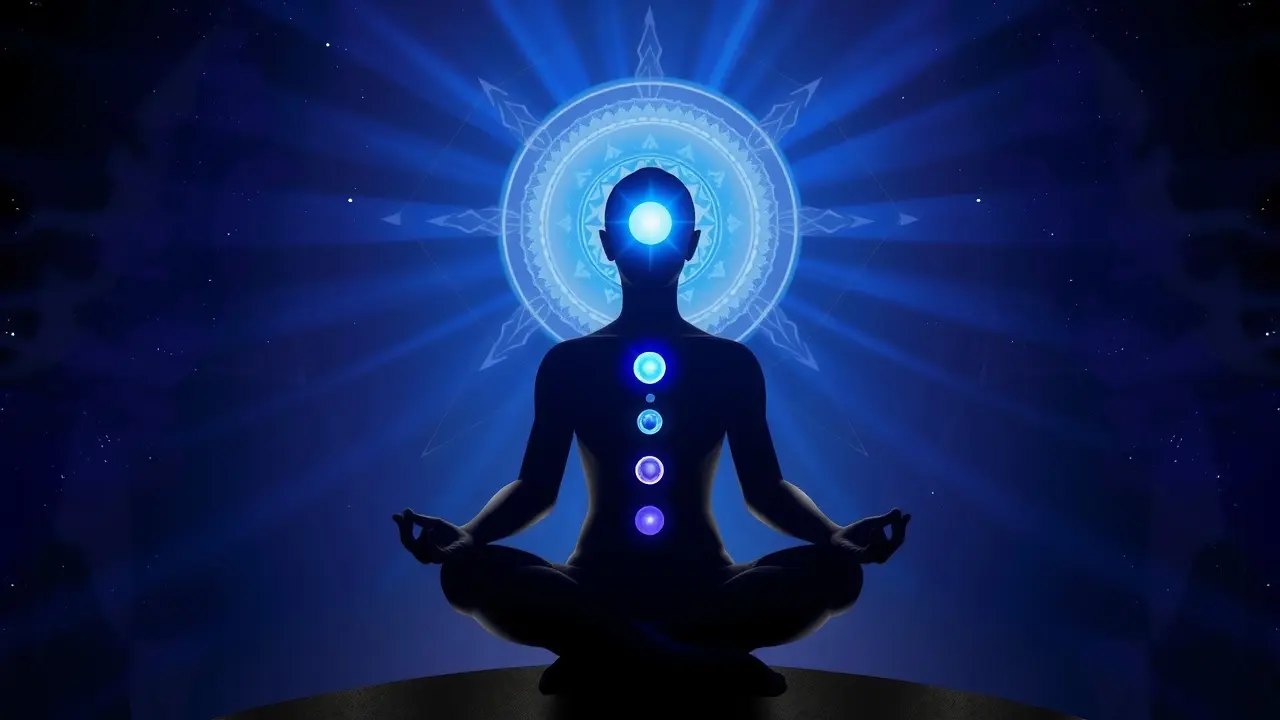 Sonhar com Ajna: Desvende os Mistérios do Seu Terceiro Olho Meditação com chakra Ajna brilhante