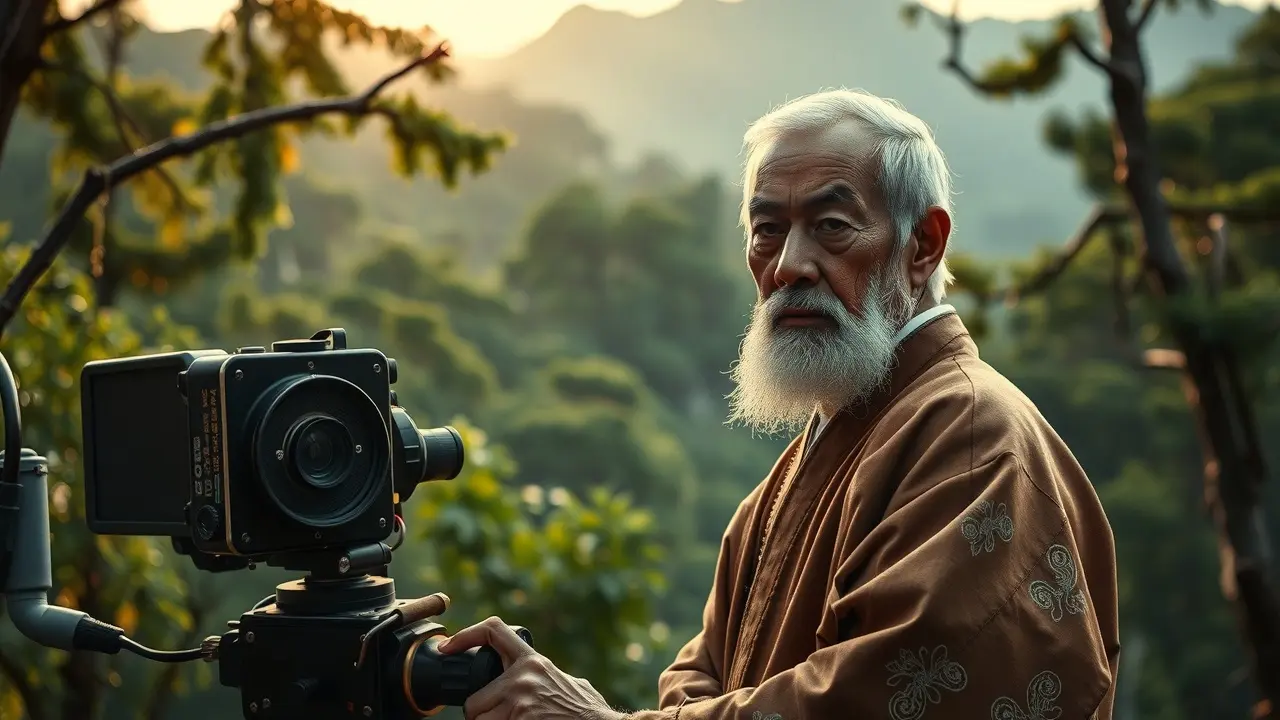 Akira Kurosawa dirigindo filme