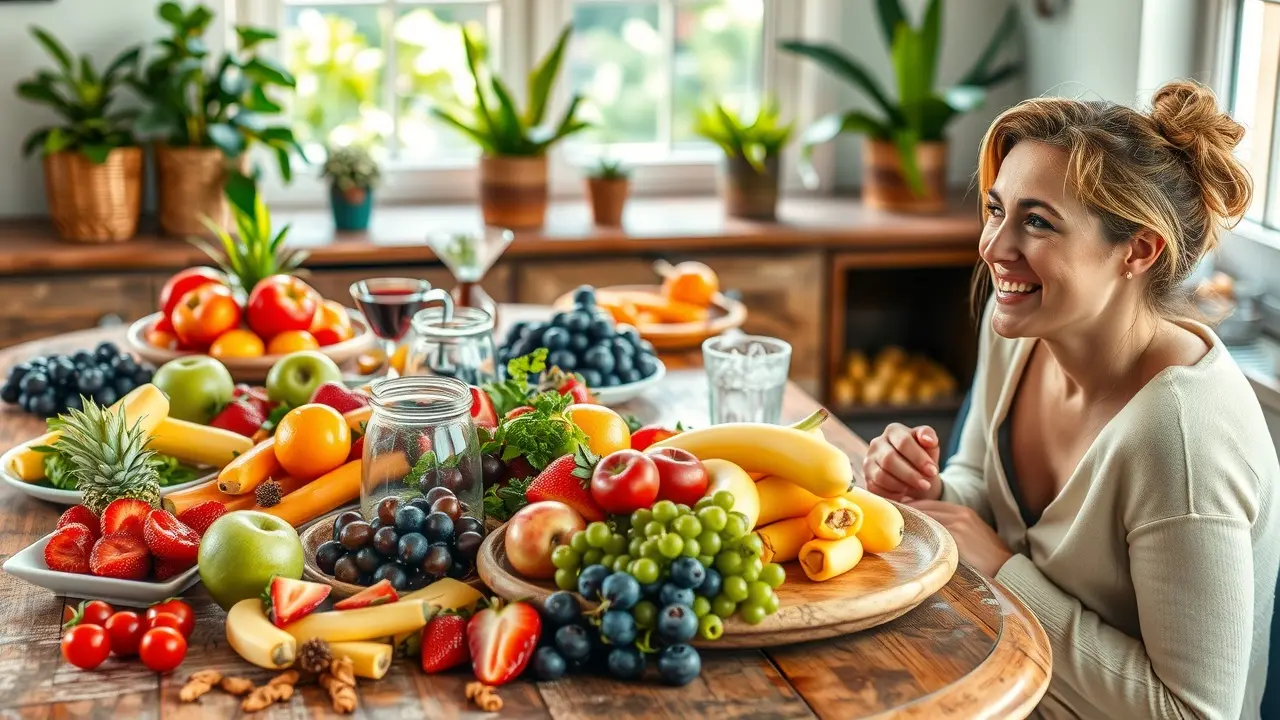 Mesa farta com alimentos saudáveis