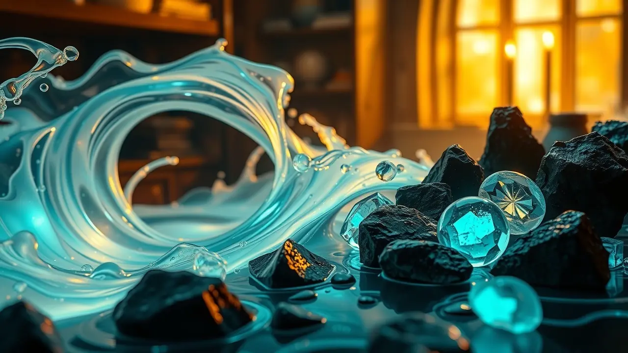 Sonhar com Alkahest: Desvende o Significado Oculto Alkahest solvent dissolving stones into gems