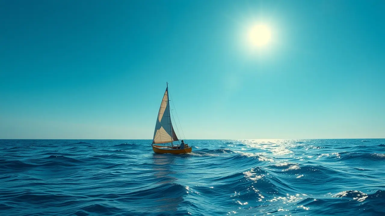 Sonho com alto-mar e barco à vela