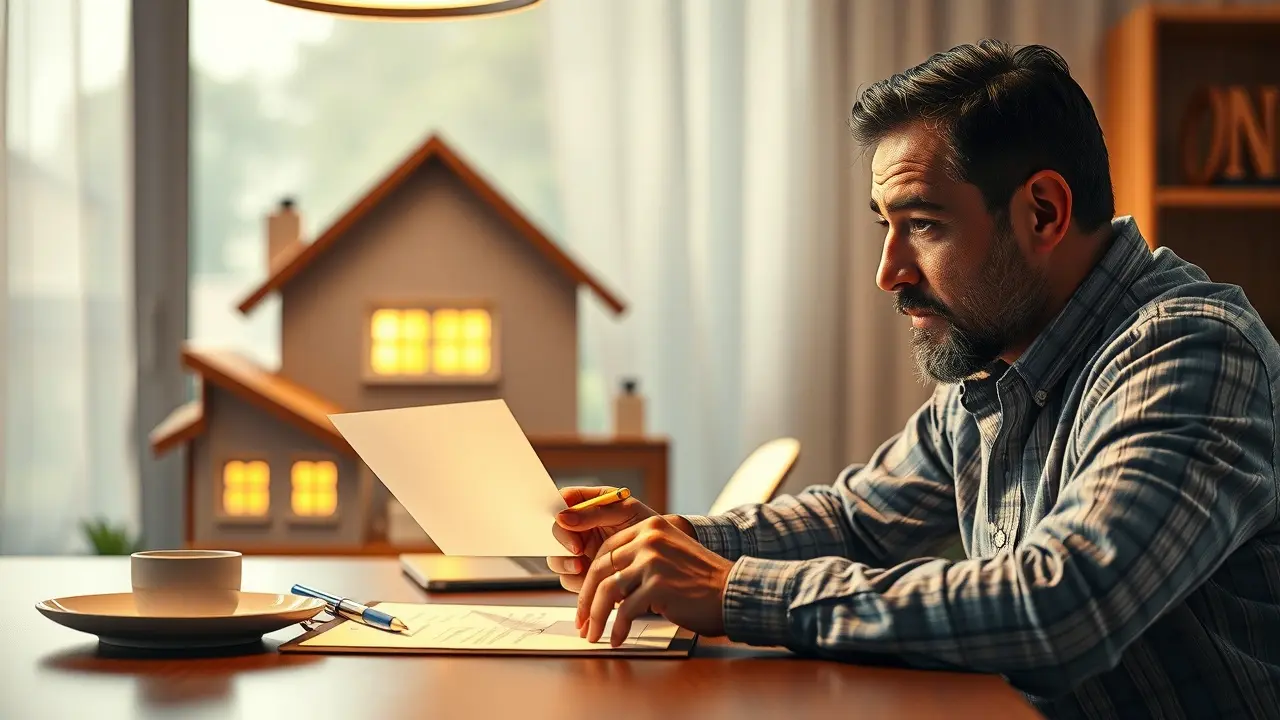 Significado de Sonhar com Aluguel: Decifre os Sinais do Seu Inconsciente Homem analisando contrato de aluguel