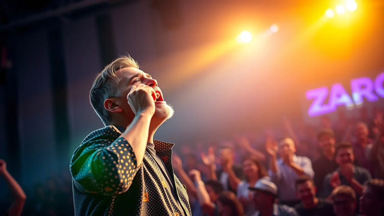 Amado Batista cantando em show