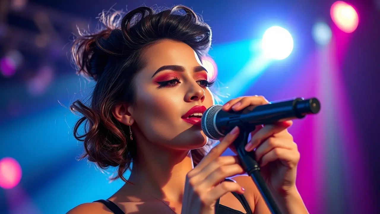 Significado de Sonhar com Amy Winehouse: Desvendando Mensagens Ocultas Mulher cantando em um palco