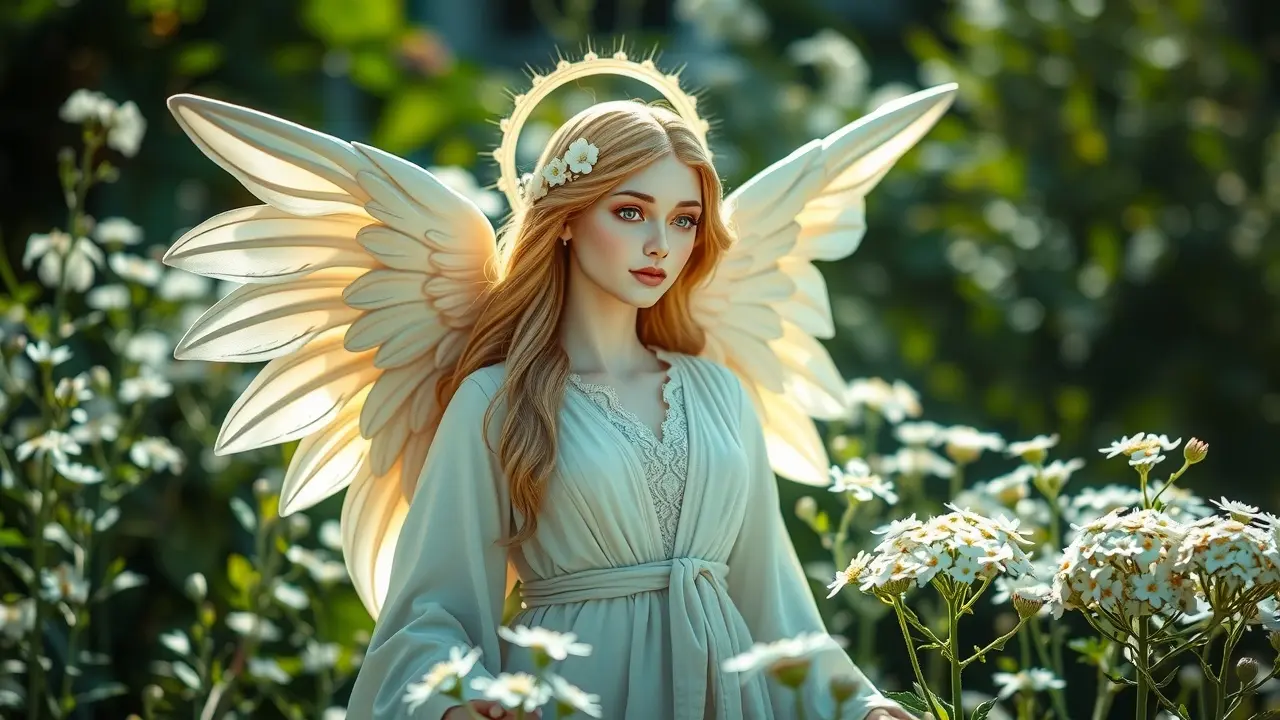 Sonhar com Angélica: Descubra o Significado e as Interpretações Anjo em jardim de angélicas