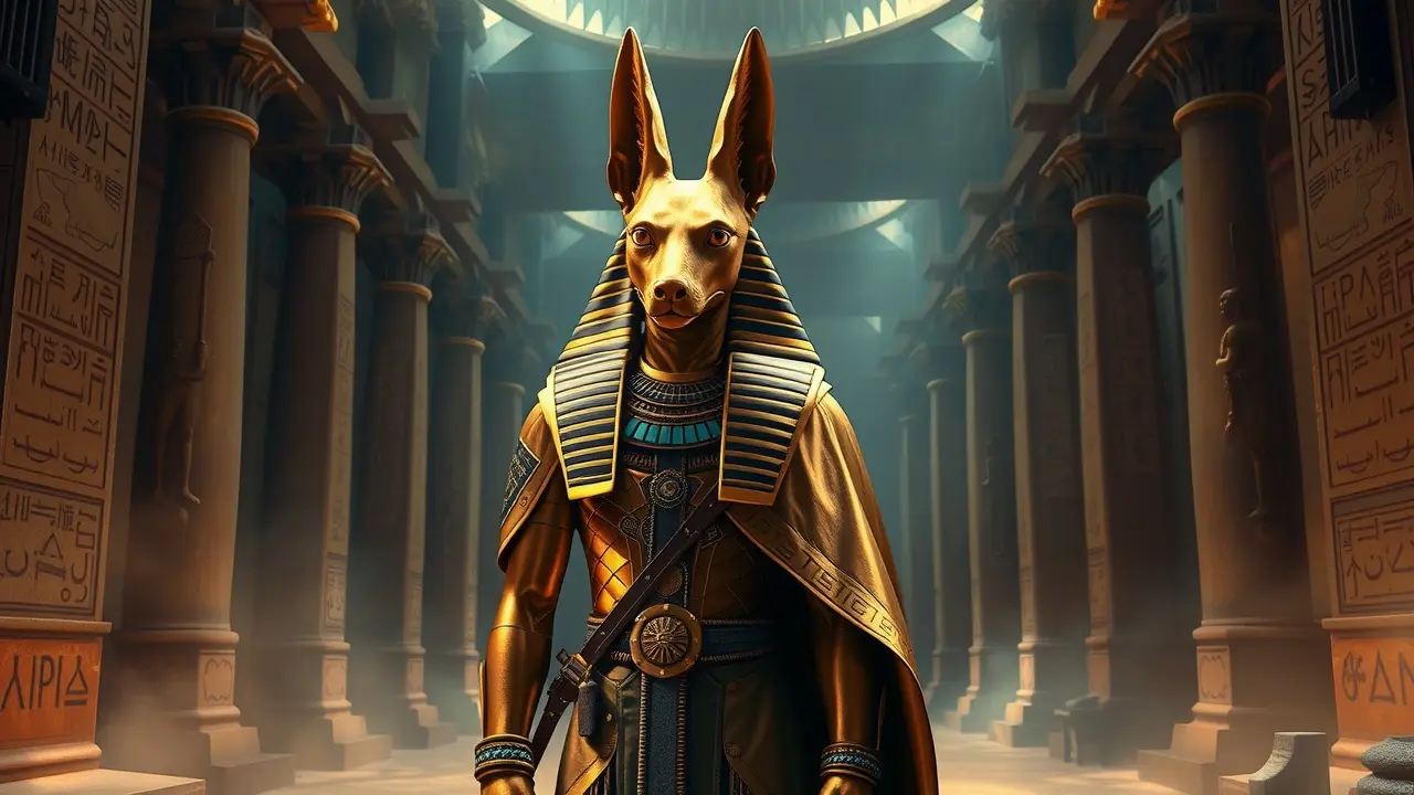 Sonhar com Anúbis: Descubra os Significados e Interpretações Anúbis em um templo egípcio em sonho