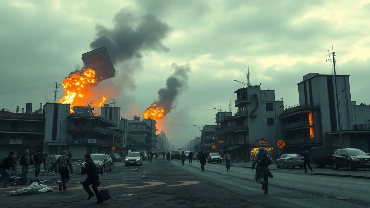 Pessoas tentando sobreviver ao apocalipse