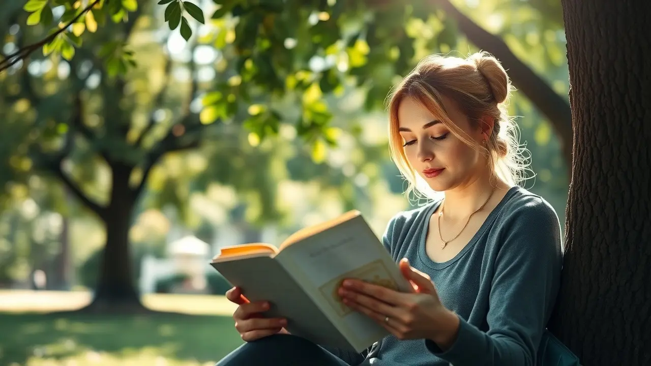 Sonhar com Aprendizagem: Descubra o Significado e as Mensagens Ocultas Mulher lendo livro debaixo de árvore, aprendizado