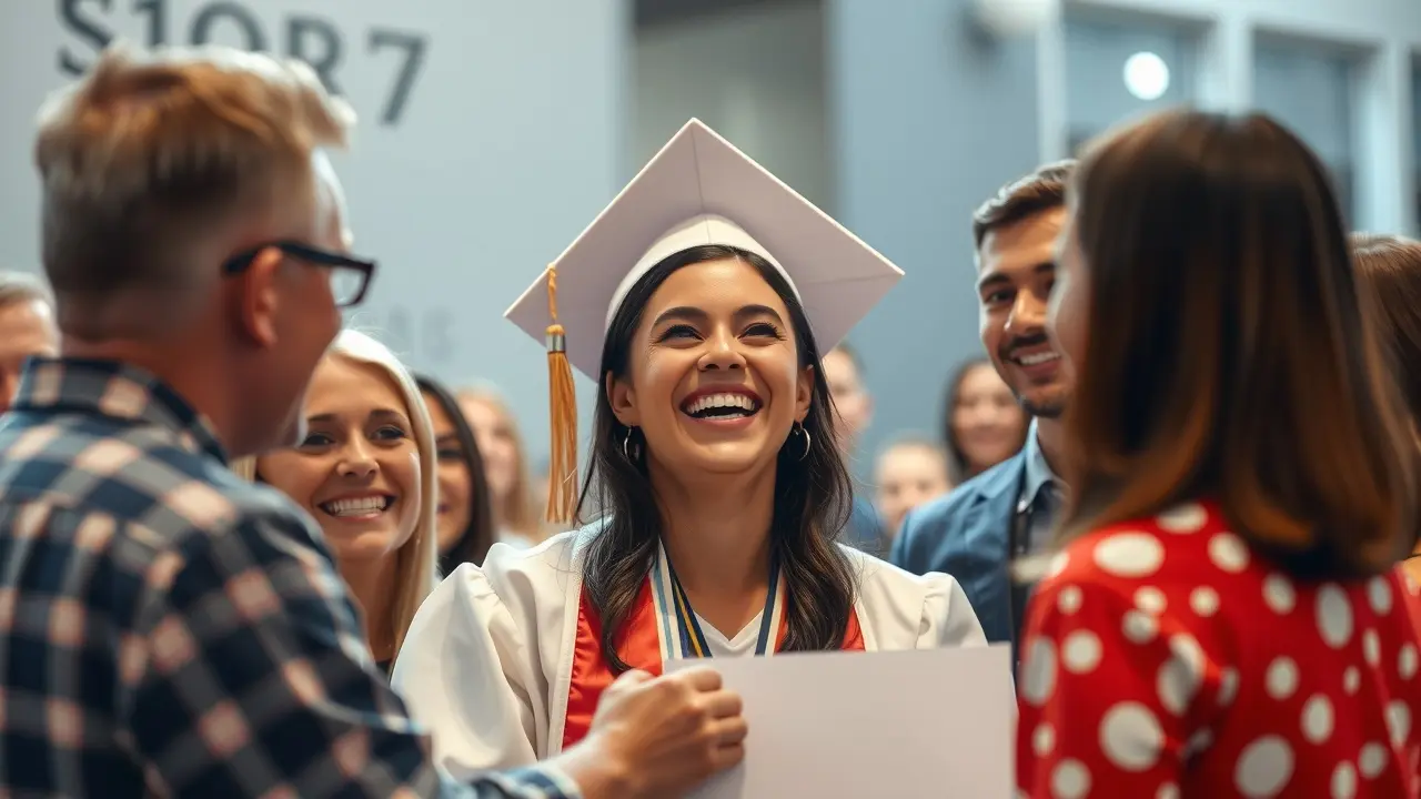 Sonhar com Aprovação: Descubra o Significado e as Mensagens Ocultas Pessoa recebendo diploma com alegria