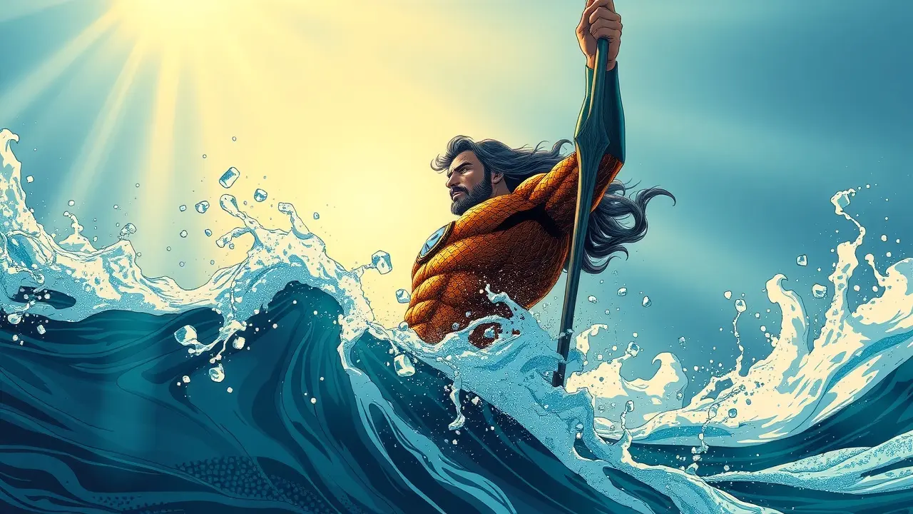 Sonhar com Aquaman: Descubra os Significados e Interpretações! Aquaman emergindo do oceano
