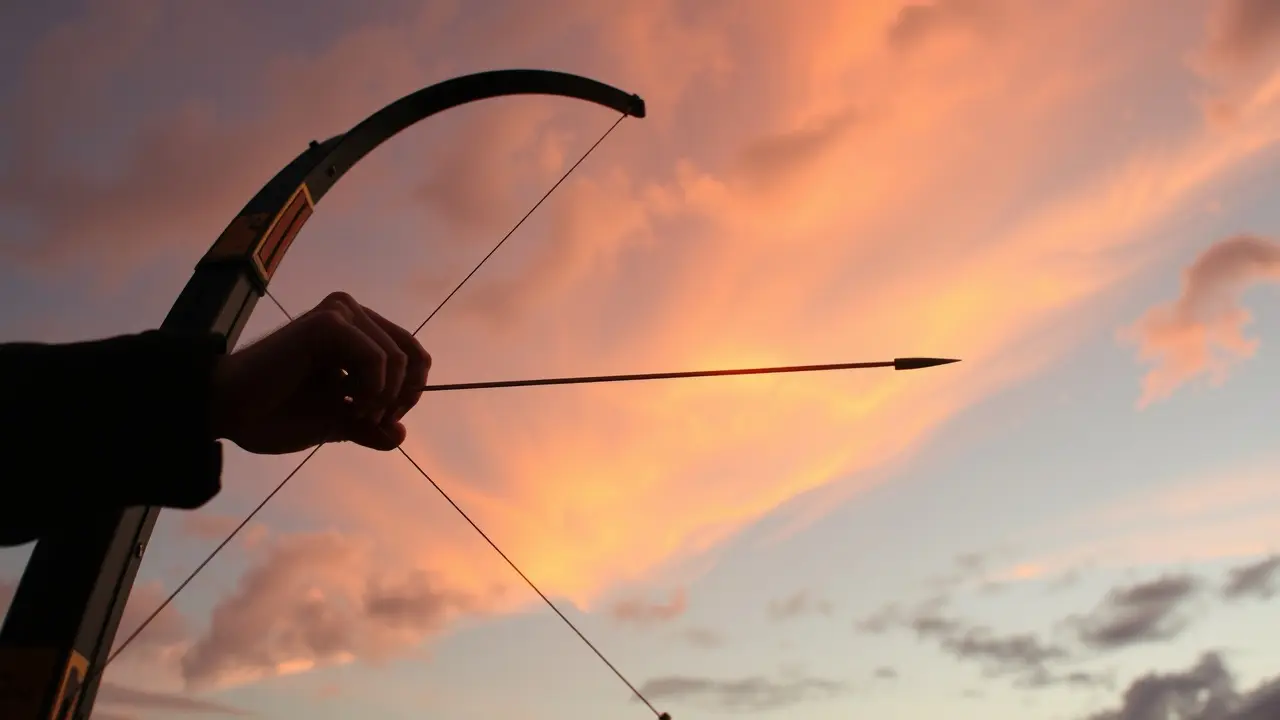 Sonhar com Arco e Flecha: Descubra os Significados e Simbolismos! Arco e flecha dourados com flecha tensionada