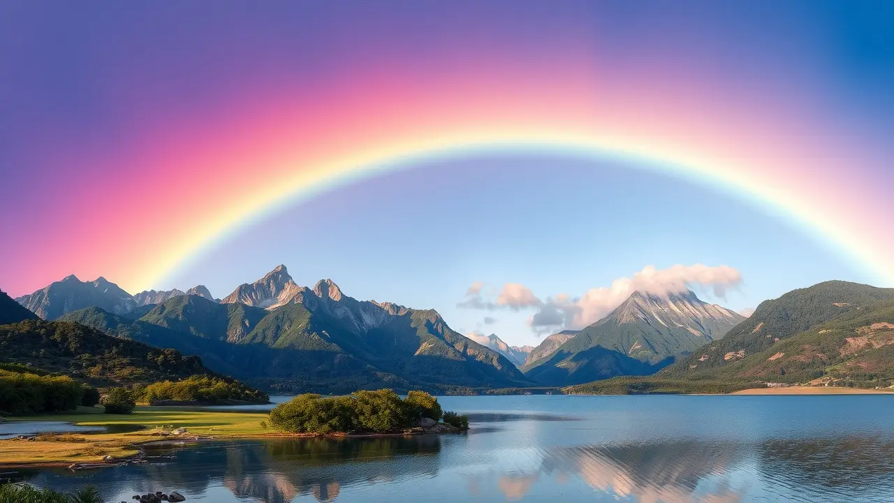 Sonhar com Arco-Íris: Descubra os Significados e Interpretações! Arco-íris sobre paisagem serena