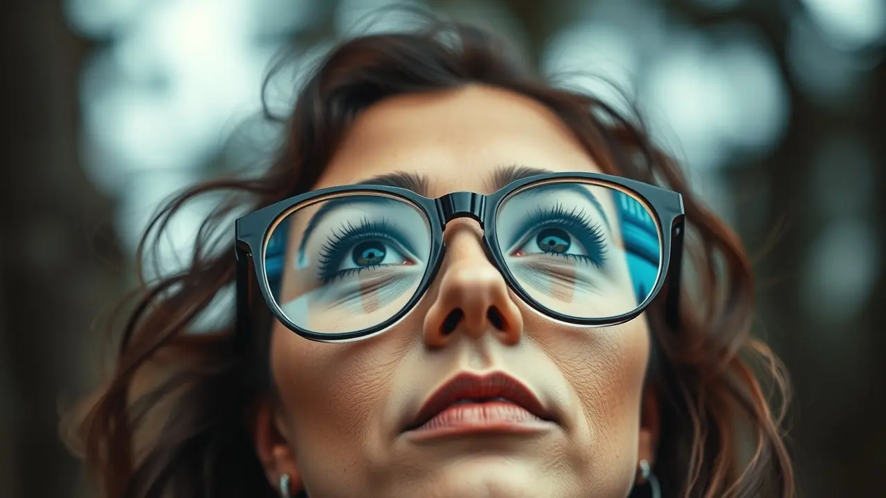 Sonhar com Armação de Óculos: Desvende os Significados Ocultos Pessoa olhando para o futuro com óculos novos