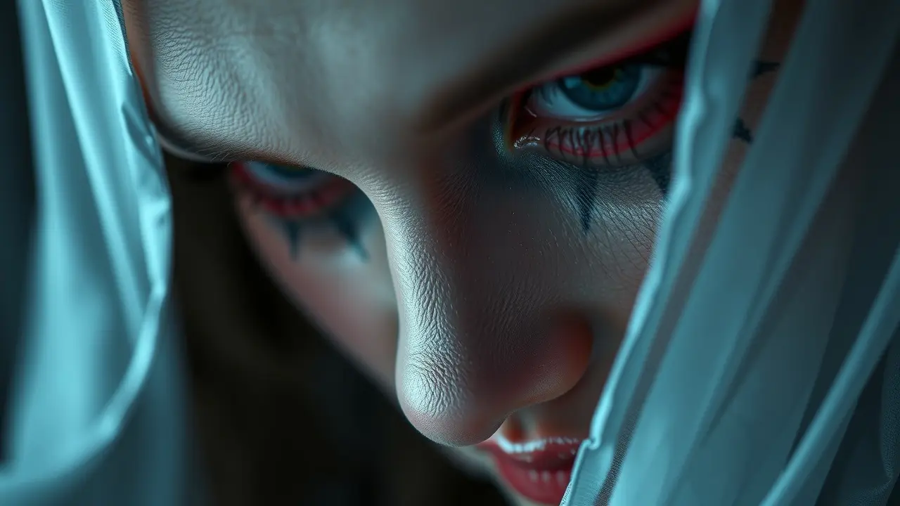 Mão arranhando superfície escura em sonho