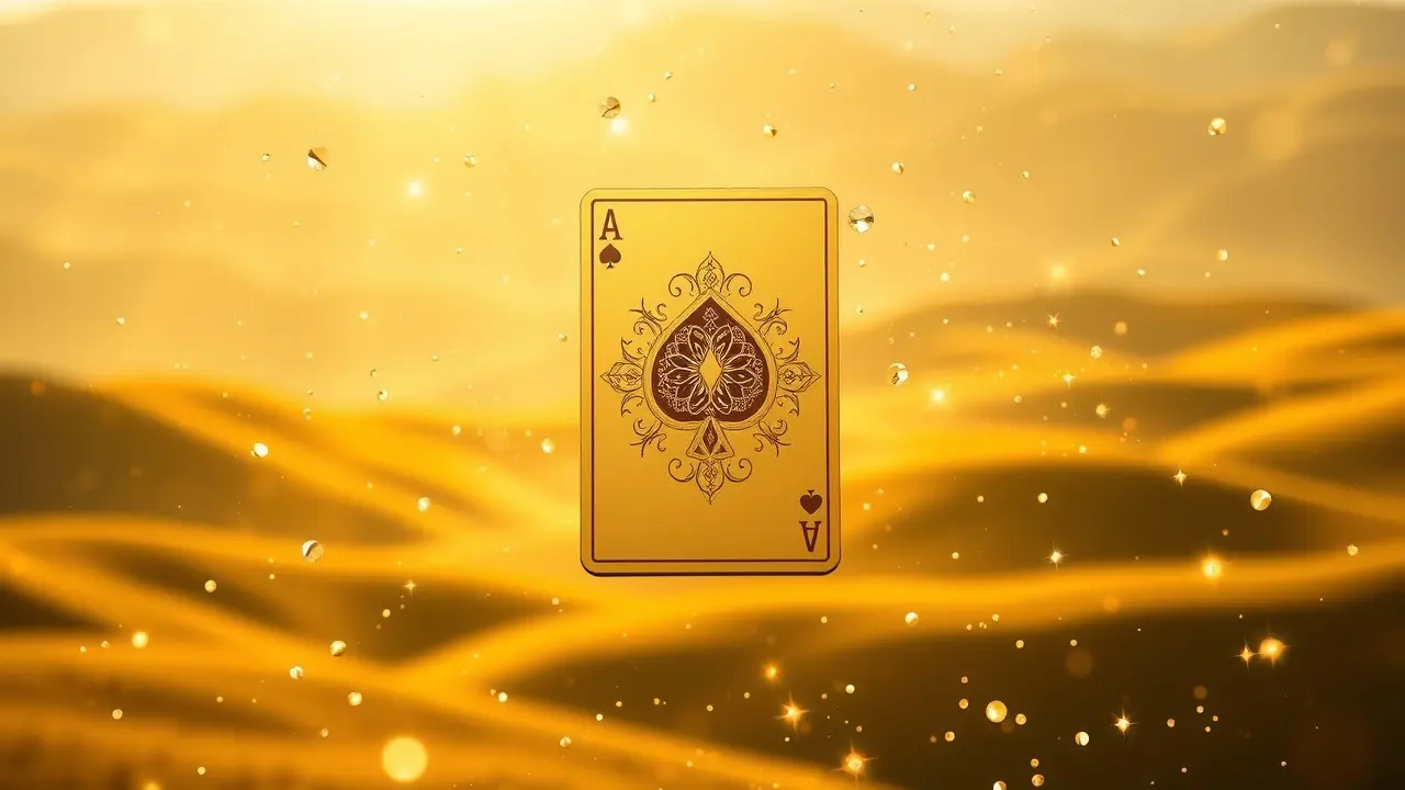 Significado de Sonhar com Ás de Ouros: Prosperidade e Novos Começos Ás de ouros brilhando em paisagem onírica.