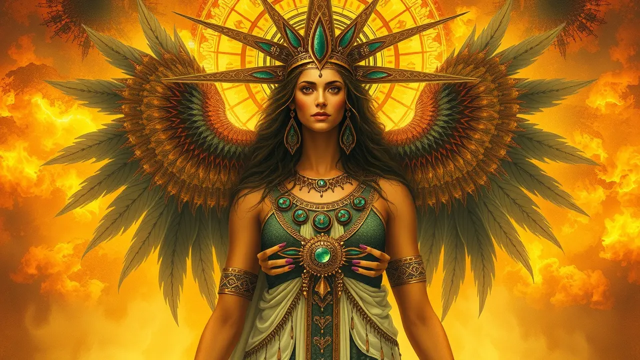 Sonhar com Asherah: Desvendando os Mistérios da Deusa Mãe Ilustração mística de Asherah, deusa mãe