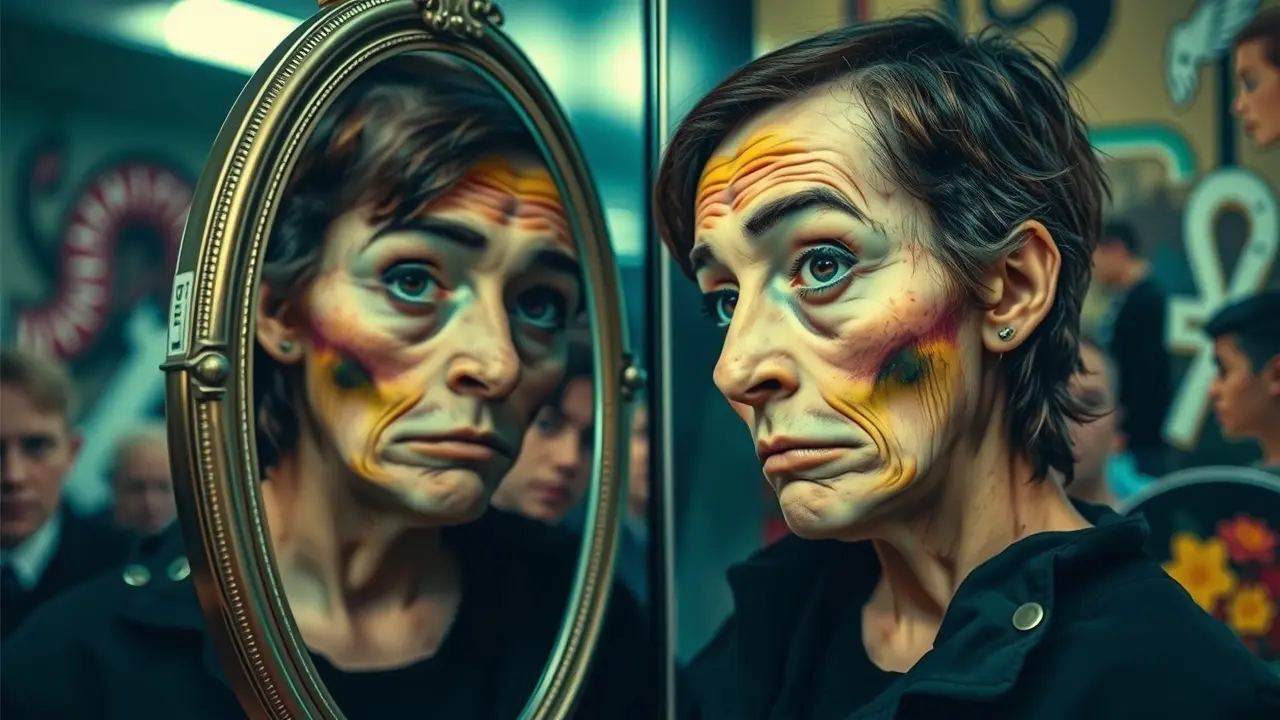 Sonhar com Assimetria: Descubra o Significado e as Interpretações! Sonho com assimetria refletindo em um espelho distorcido