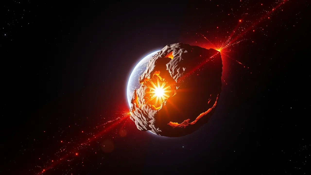 Asteroide no céu noturno