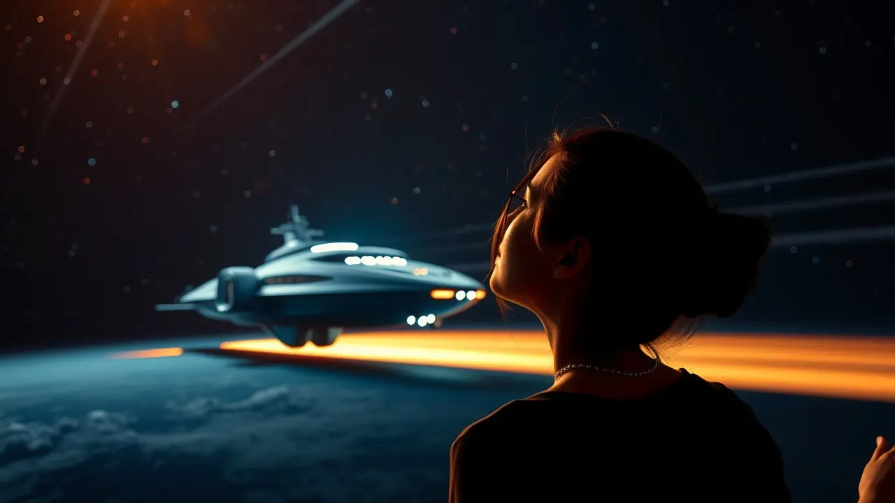 Sonho com astronave decolando