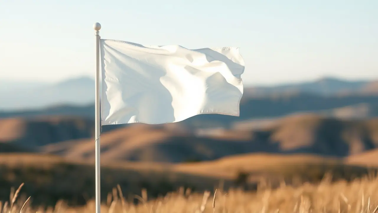 Significado de Sonhar com Bandeira Branca: Paz, Rendição ou Novos Começos? Bandeira branca tremulando ao vento em um sonho