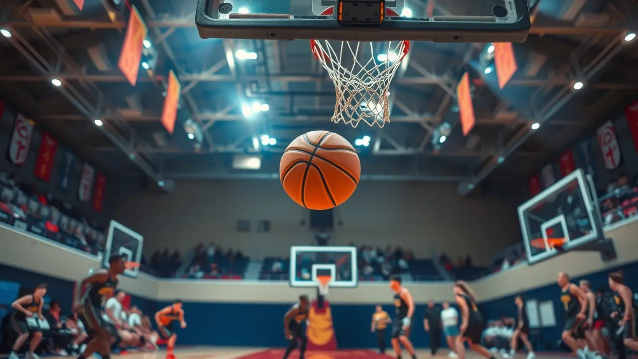 Sonhar com Basquete: Descubra os Significados Ocultos Basquete no ar prestes a entrar na cesta