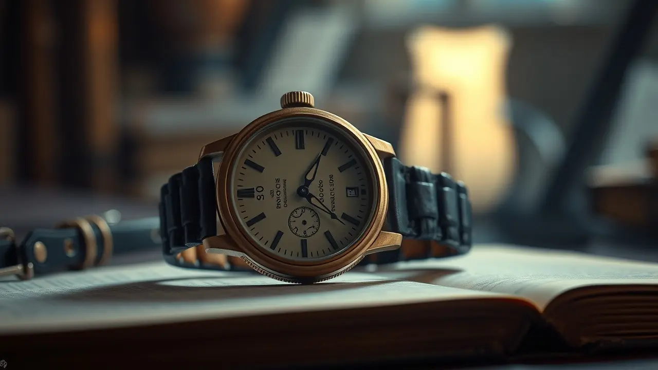 Relógio de ponto antigo com cartão inserido