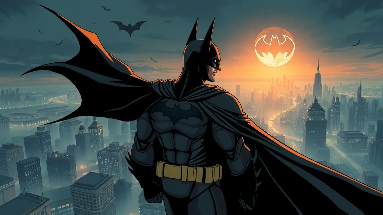Homem vestido de Batman em Gotham