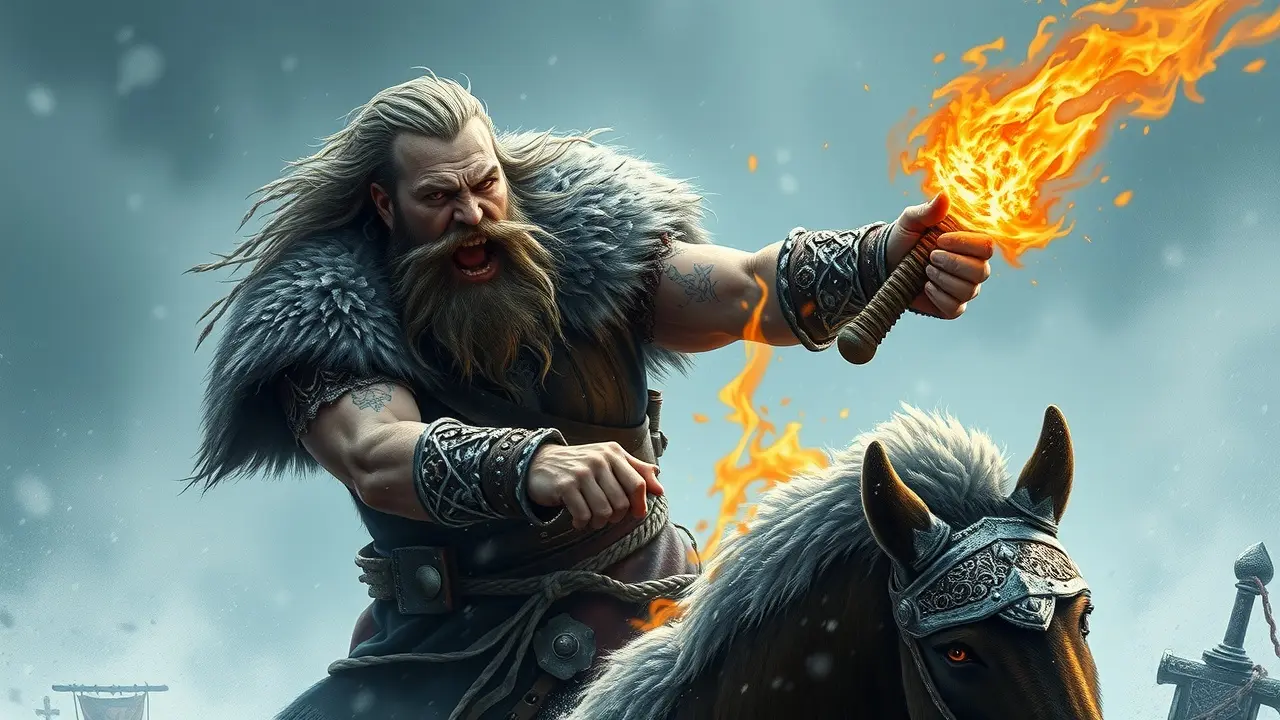 Sonhar com Berserker: Desvende os Significados Ocultos! Guerreiro viking berserker com machado