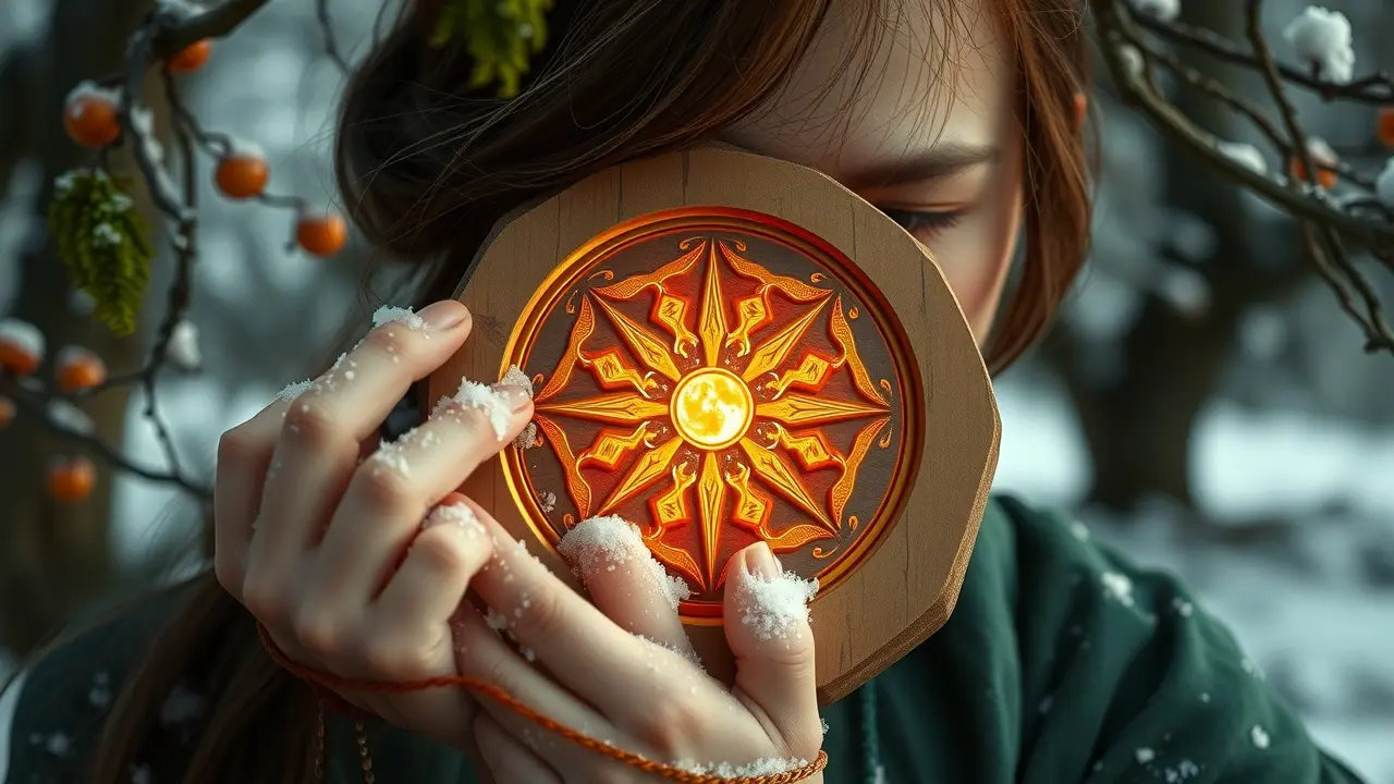 Significado de Sonhar com Bindrune: Desvende os Mistérios Rúnicos Mulher segurando bindrune brilhante em floresta mística