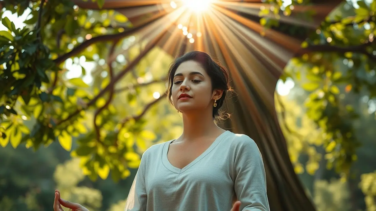 Sonhar com Bodhi: Descubra os Significados Profundos Pessoa meditando sob a árvore Bodhi