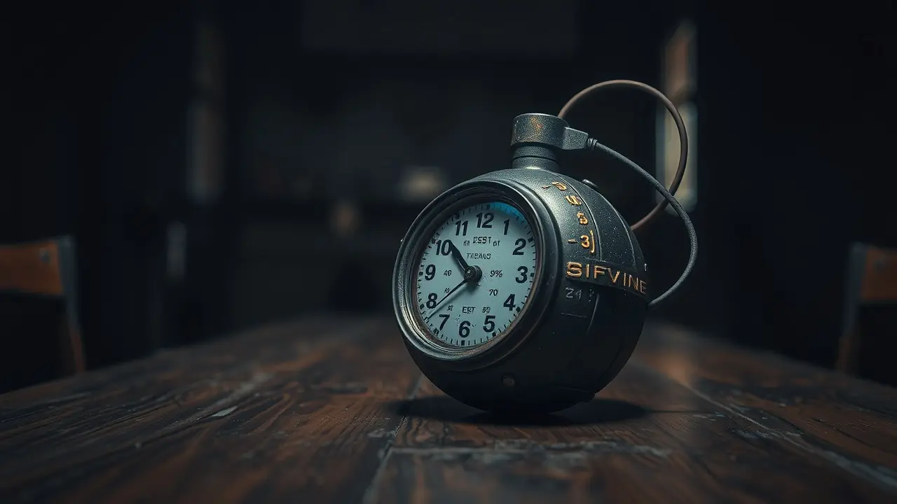 Significado de Sonhar com Bomba-Relógio: Decifre o Tempo e a Pressão Imagem de uma bomba-relógio prestes a explodir