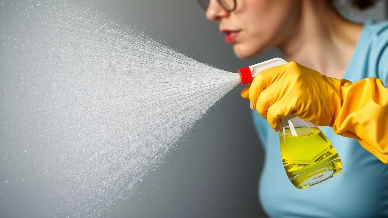 Pessoa limpando com bombril