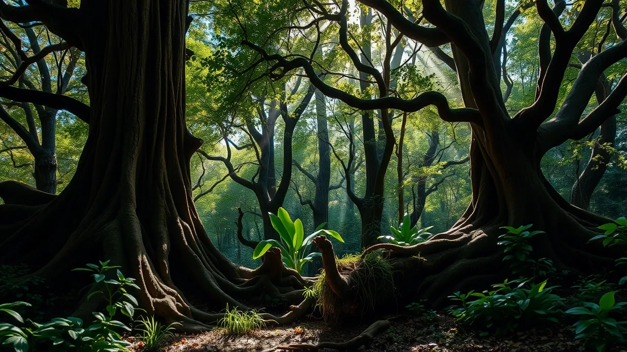 Sonho com bosque ensolarado