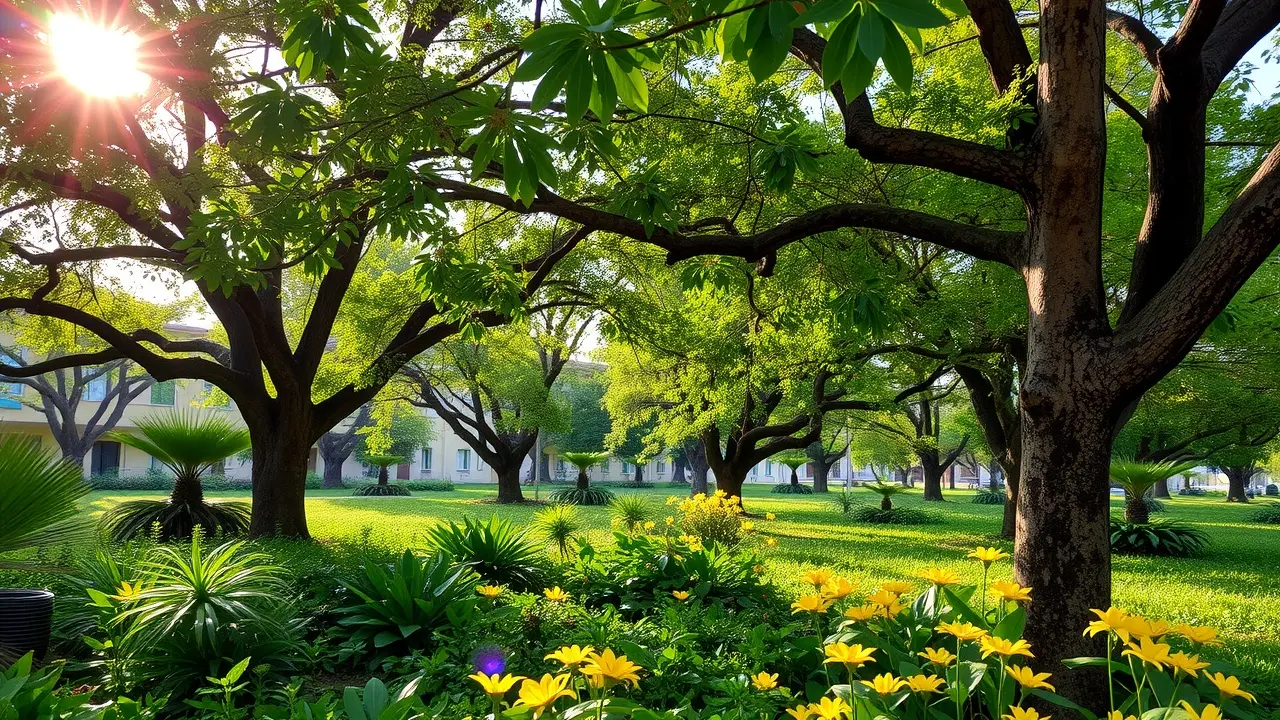 Floresta de bracatingas ao amanhecer