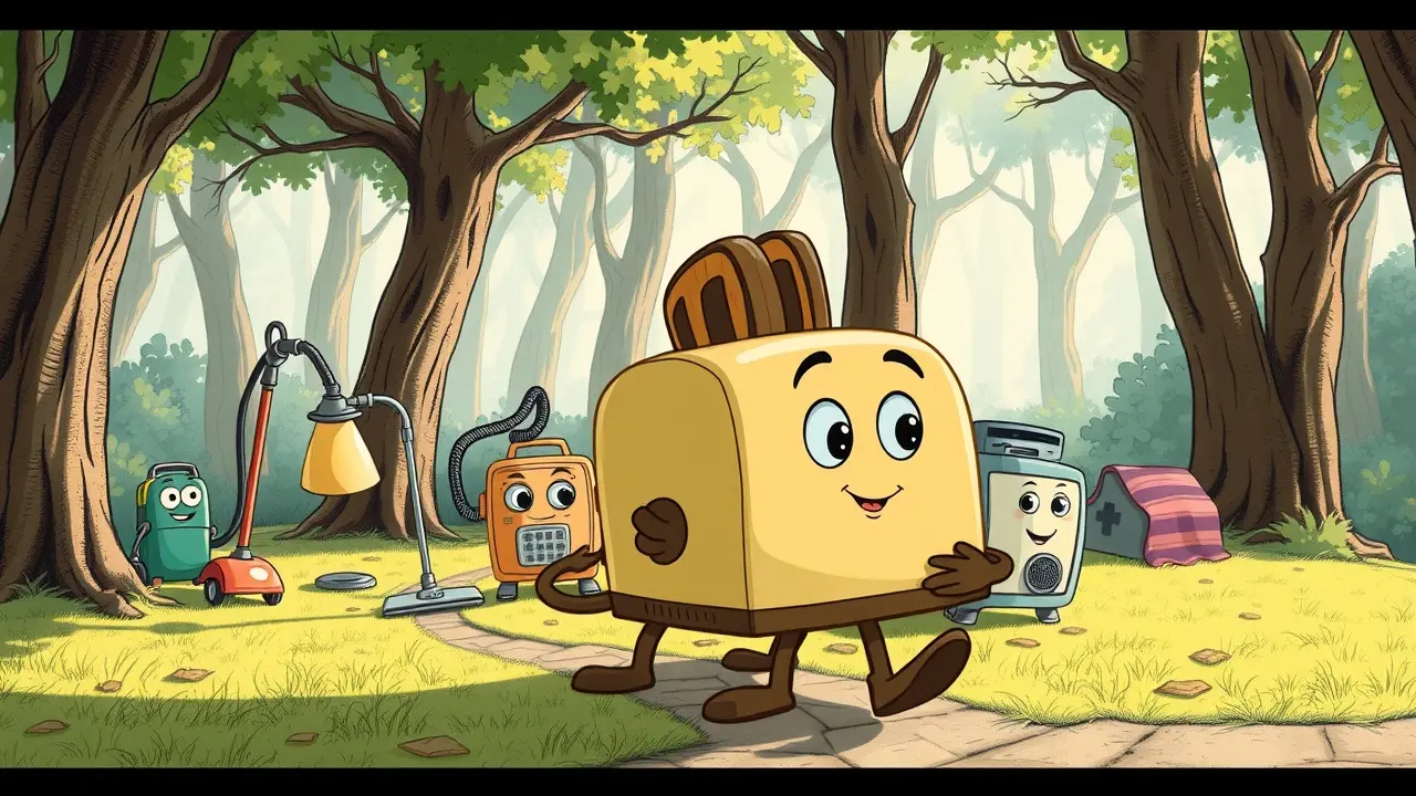 Brave Little Toaster e seus amigos na floresta