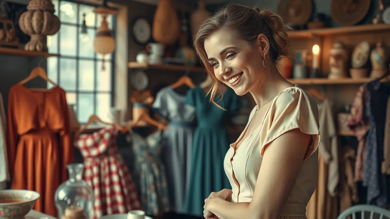 Sonhar com Brechó: Descubra o Significado e as Mensagens Ocultas Mulher procurando vestido vintage em brechó