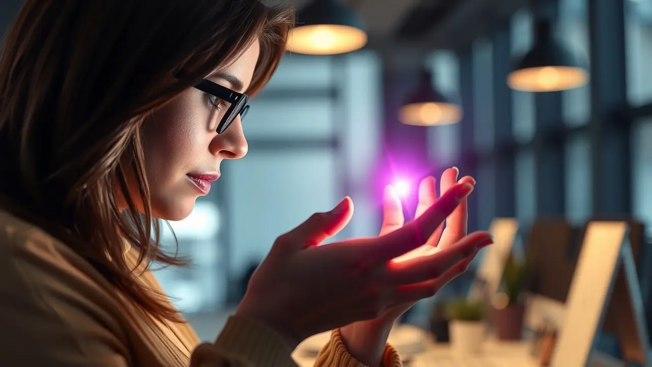 Pessoa examinando brochura