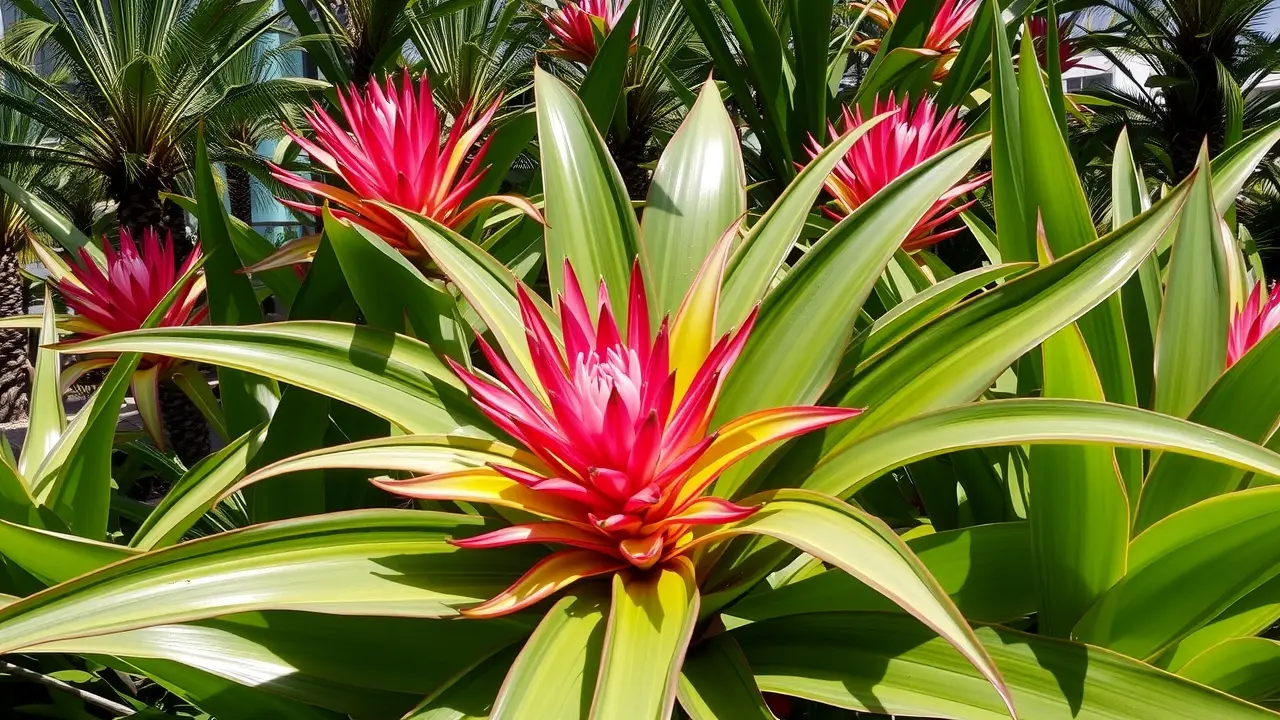 Sonhar com Bromélia-Imperial: Descubra o Significado e as Mensagens Ocultas Bromélia-imperial florescendo em jardim exuberante
