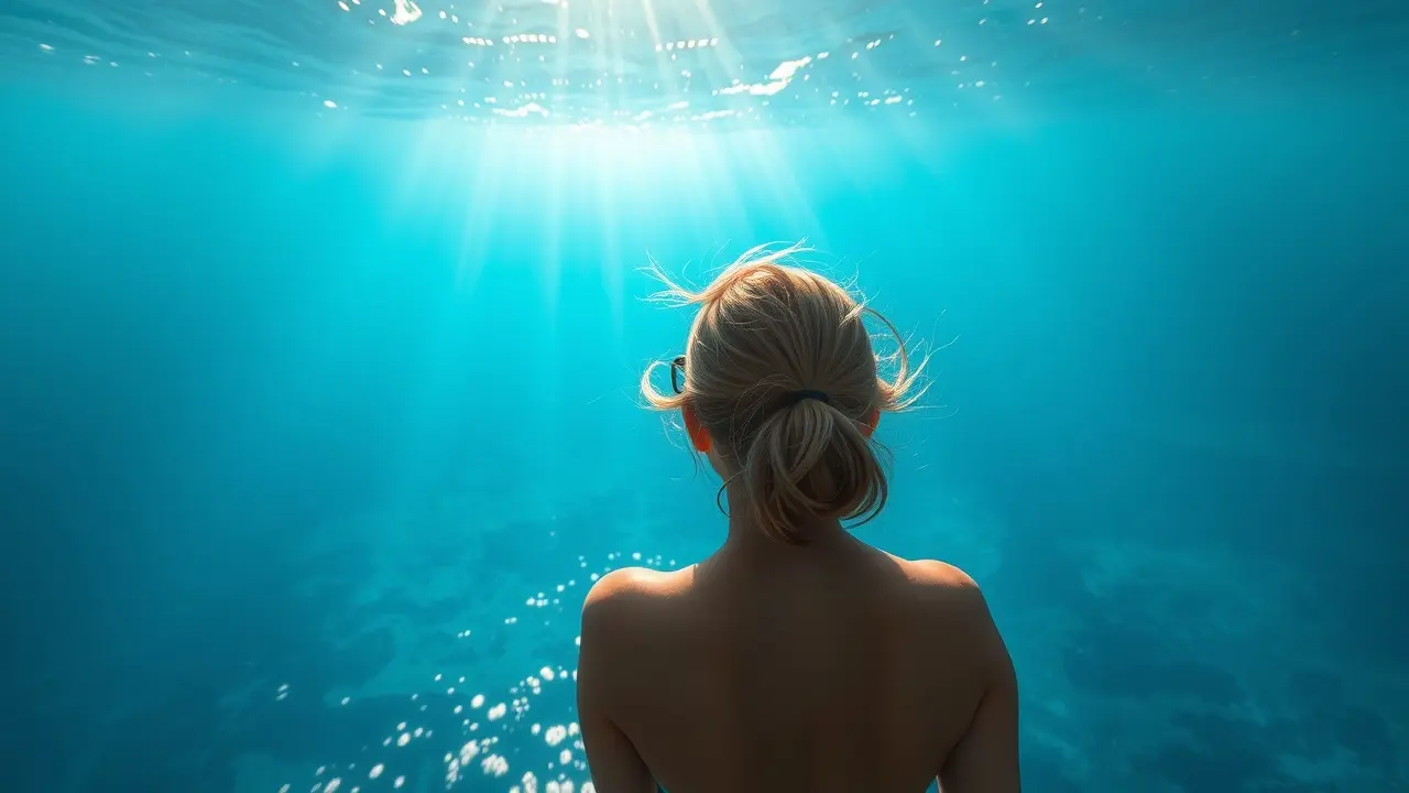 Pessoa contemplando um buraco-azul