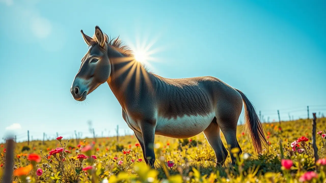 Sonhar com Burro: Descubra os Significados e Interpretações Burro pastando em campo verde